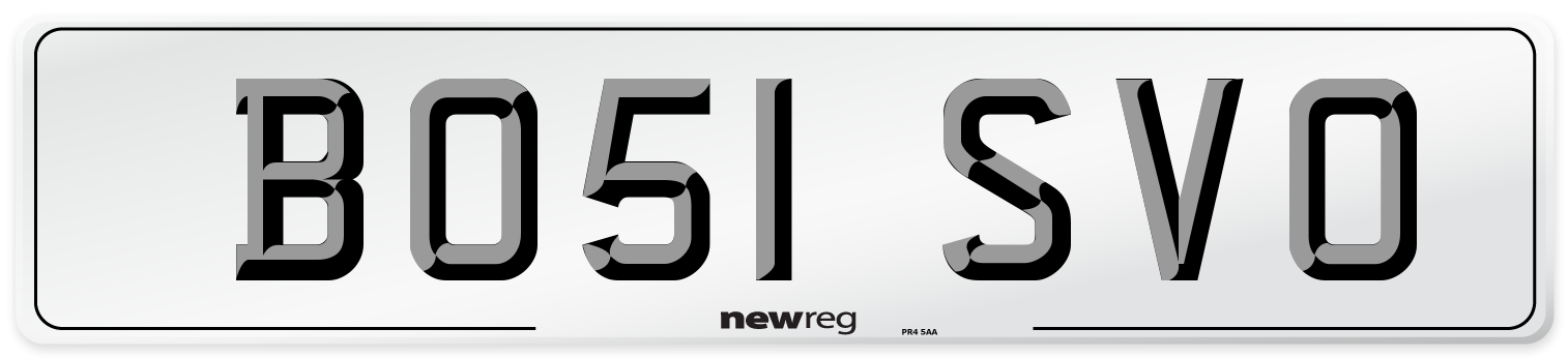 BO51 SVO Number Plate from New Reg